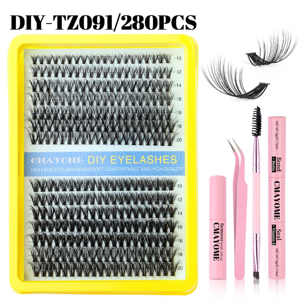 Dense D-Song Single Cluster False Eyelashes Daily Activities Diy Segmented Simulation Curled Eyelashes