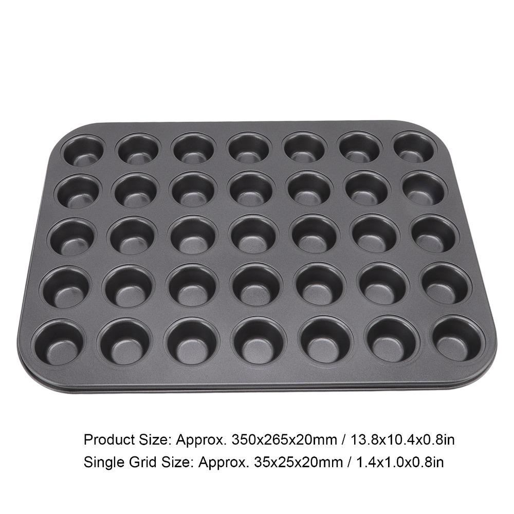 35 Grids Cupcake Baking Tray Carbon Steel Tart Quiche Mold Mini Muffin Pan Brownie Making