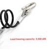 Limnyves S Trailer Safety Towing Cable with Hook 3500lbs Load