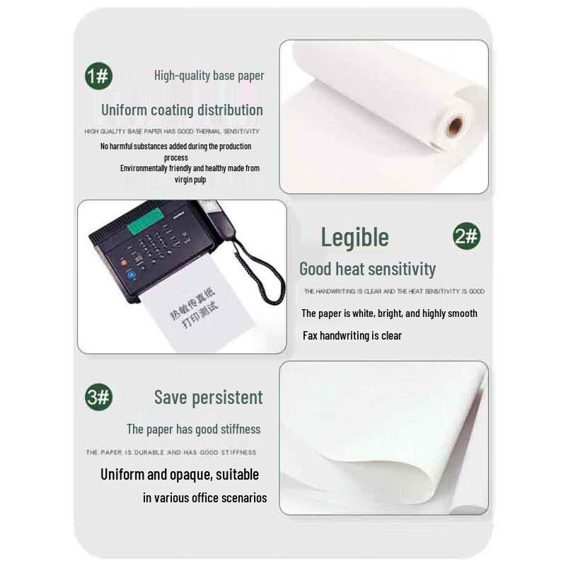 A4 Thermal Fax Paper Rolls CN plug (adapter included)