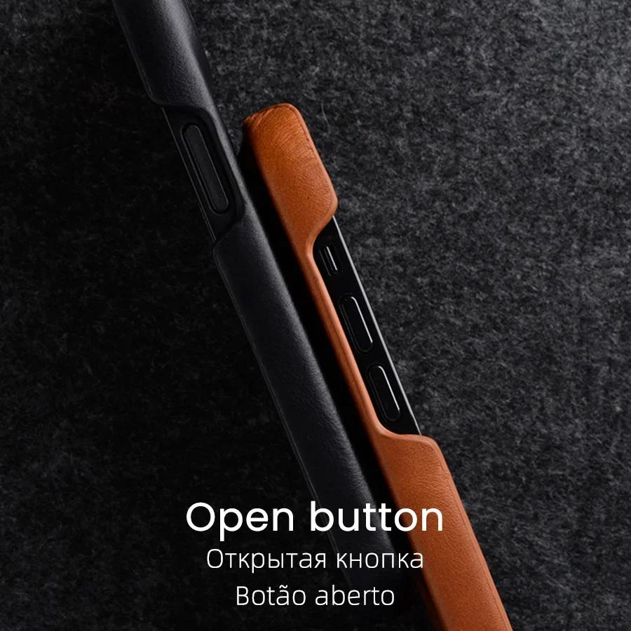 Melkco 100% Oil Wax Genuine Leather Case for iPhone 14 15 16 Pro Max Plus Premium Luxury Cases Business Pull-up Cow Phone Cover
