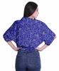 Moomaya Printed Boxy Sleeve Tops For Women V-Neck Elastic WaistA  Kimono Top