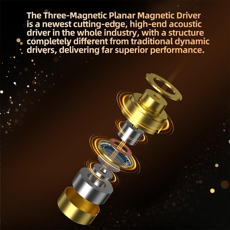 New KZ Duonic HiFi Earphones with Super Stroke Three Magnetic Planar Driver HM Acoustic Tuning Lossless Sound Quality IMEs