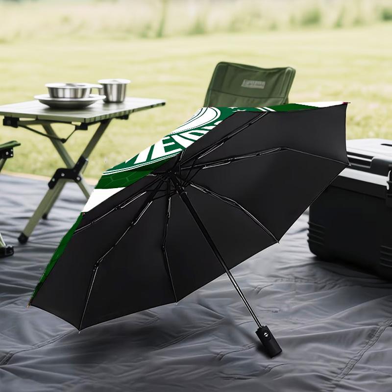 1PC Sociedade Esportiva Palmeira Printed Umbrella Folding umbrella, automatic umbrella 8-Frame for Travel, camping Fan gifts Christmas Gifts