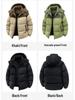 Men's Winter Color Block Hooded Jacket – Windproof Cotton Padded Coat with Plus Velvet Lining