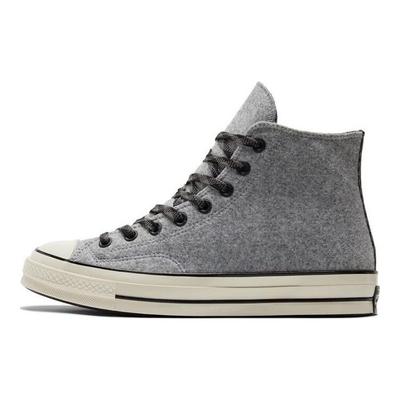 Chuck 70 High Flanell Grau Unisex Sneaker Schwarz A04285C
