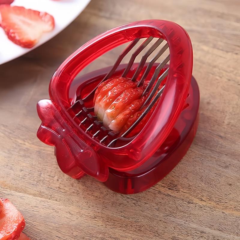 Fatiador de Morango Aço Inoxidável Lâmina Afiada Cortador Ferramenta Pequena Para Decorar Copos de Sobremesa Suportes de Bolo Decoração de Pão Caseiro