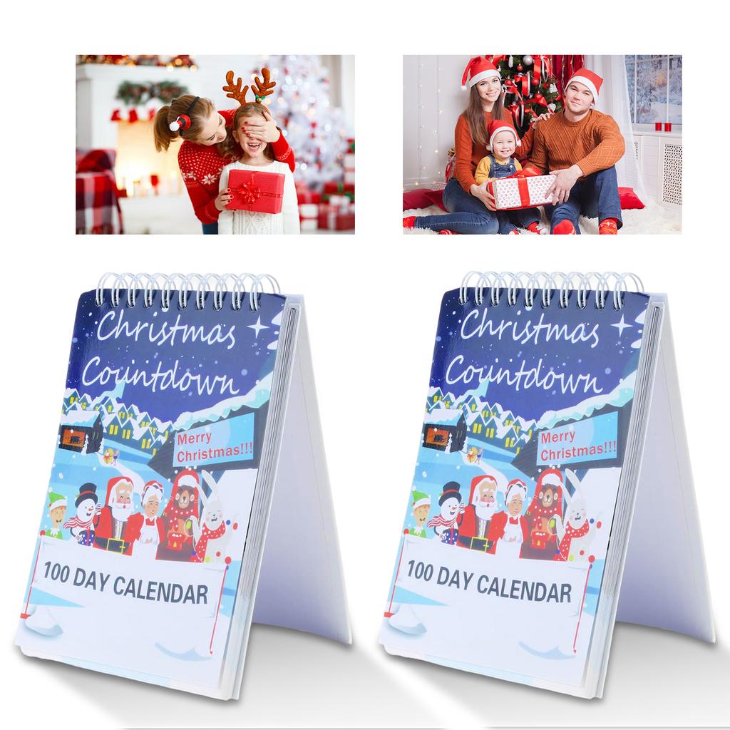 100-Tage-Weihnachts-Countdown-Kalender 2025 Adventskalender 2025 Festlicher Countdown Schreibtischkalender für Zuhause Büro Raumdekoration