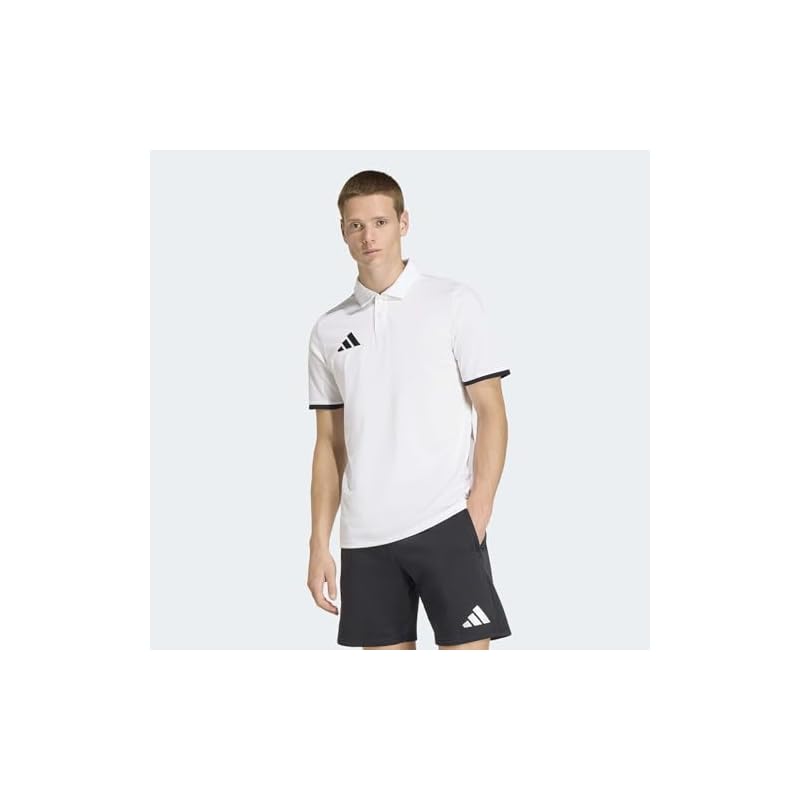 [Adidas] Soccer Polo Shirt Entrada26 Polo Men's MIP66 White/Black (JZ6661) 2L