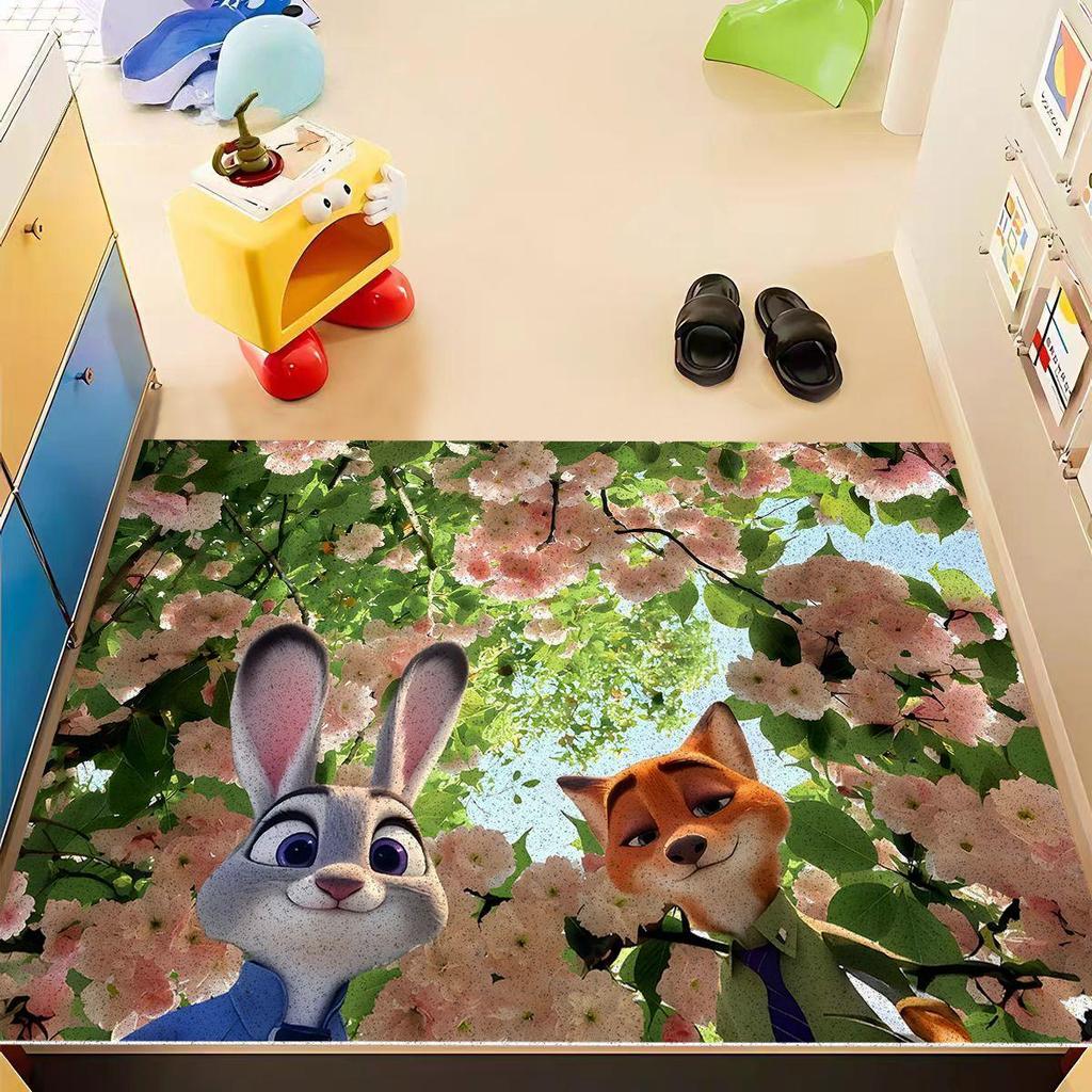 Zootopia Cartoon Non-Slip Indoor Door Mat - Foyer Dust & Mud Remover