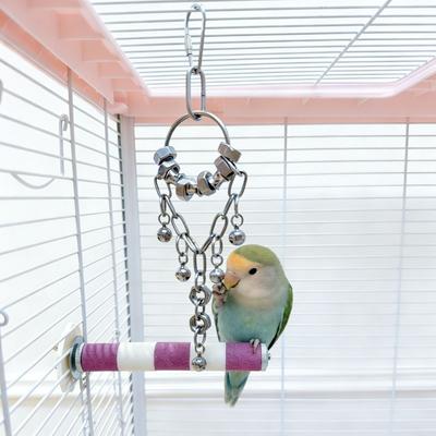 Wear-resistant Metal Parrot Chew Toy Bird Cage Hanging Toy Parrot Enrichment Activity