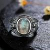 Copper CopperPlated Vintage Ring Oval 8x10MM Natural Tiger's Eye Stone Ring for Men Women Gift Luxury Rhodochrosite Jewelry