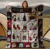 Christmas Elements Blanket Such As Snowmen Christmas Trees, Gifts, Gingerbread Houses It Is Suitable for Sofas, Offices,blanket