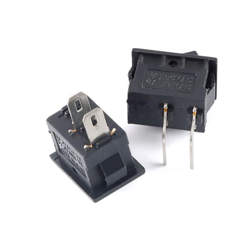 10 Pcs KCD11 2 Pin 10x15mm Mini Push Button Switch SPST 3A 250V AC Snap-in On/Off Boat Rocker Switch
