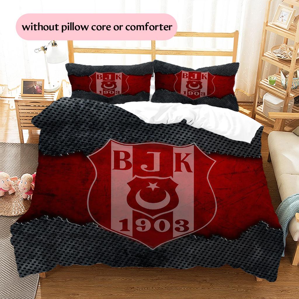 BJK2 Muster Bettwäsche Bettdecke Set Heimdekoration Geschenk (1 Bettbezug + 2 Kissenbezüge (ohne Füllung))