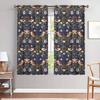 2pcs of Ethnic Style Flower and Bird Patterned Curtains   Shade and Privacy Protection   Suitable for Decorating Various Rooms