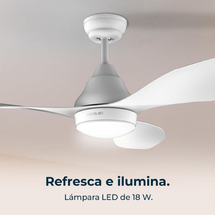 Cecotec Ventilateur de plafond avec lampe EnergySilence Aero 5200 White