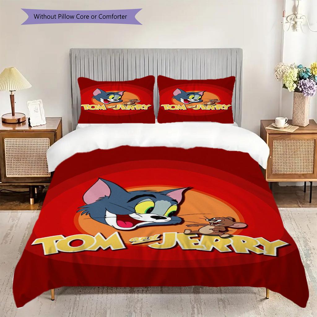 Whimsical Adventure Chocolate Land Bedding (1 * duvet cover + 2 * pillowcase, without core) 2D Flat Duvet cover and pillowcase Christmas birthday gift