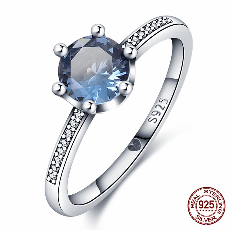 Brand New 100% Genuine 925 Silver Women's Ring Original Heart Crown Rose Gold Crystal Engagement Ring Wedding Anniversary Jewelr