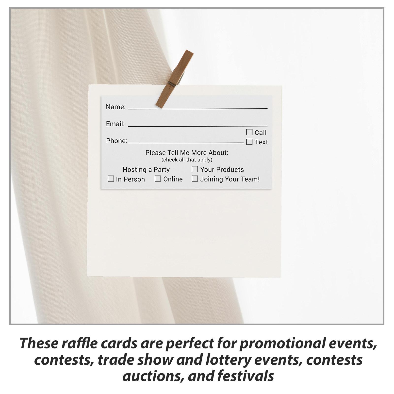 

100pcs Cards Blank Raffle Ticket Sheets For Event Contest Fundraiser Show Multi-Use Voting Entry Form other