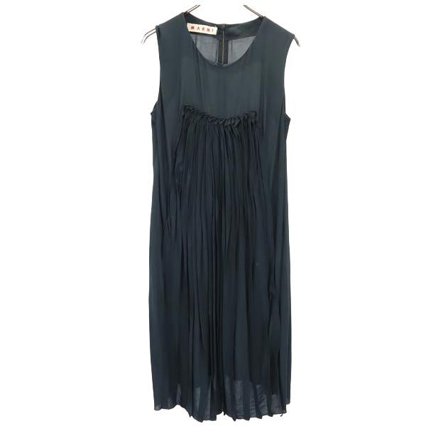 

MARNI made in Italy No sleeve one piece 42 Green system Back zip Women Used