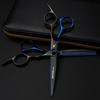 6.0 Inch High Screw Electroplated Black And Blue Hair Scissors, Hair Scissors, Flat Scissors, Bangs Scissors, Thin Scissors