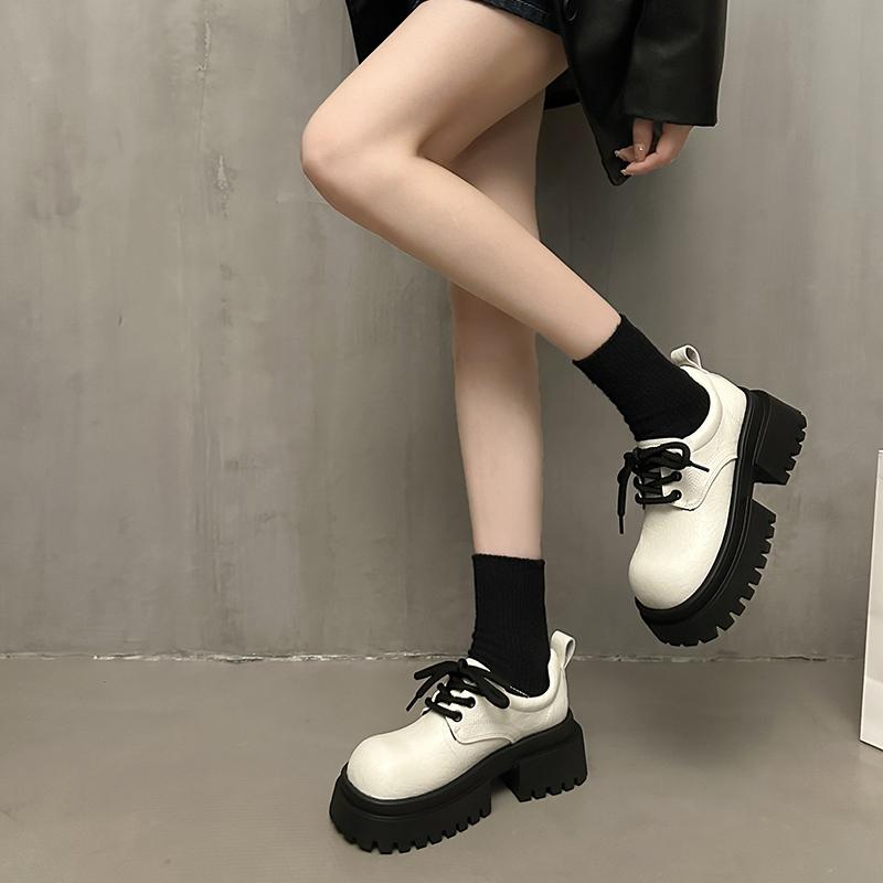 Мода 2024 Весняно-осіння мода Нові жіночі зручні нековзкі туфлі з круглим носком і високими підборами на низьких підборах