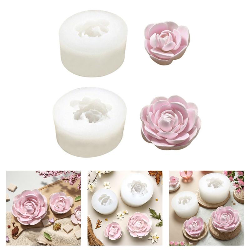 Floral Silicone Molds for Epoxy Resin Making Candle Soap Heat Resistant Easy Demolding Flower Shape Silicone Mould
