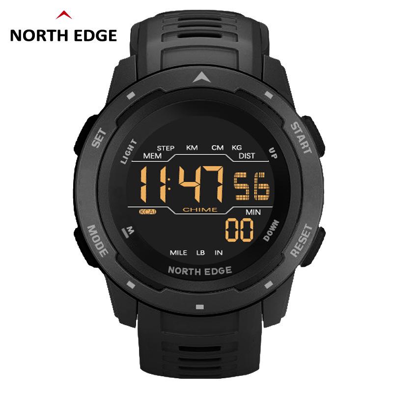 Men's Dual Time Digital Sports Watch with Pedometer