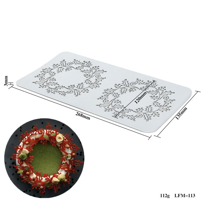 Decorative Lace Mat Sugar Craft Fondant Cake Molds Flower Leaf Shape Silicone Fondant Molds Chocolate Mold For Sugar Craft /Gum+