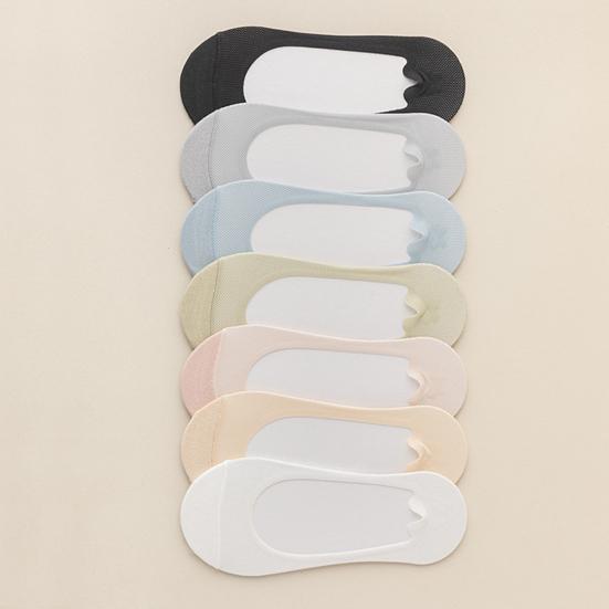 1 Pair Summer No Show Socks for Women, Thin Breathable Cotton Ice Silk Liner Socks, Non-Slip Low Cut Hidden Socks for Flats, Comfortable Invisible