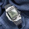 Casio YOUTH serie-metal lille firkant, retro gade lille sølvklump, vandtæt forretning, kvarts urværk, rustfrit stålrem, DB-360-1A