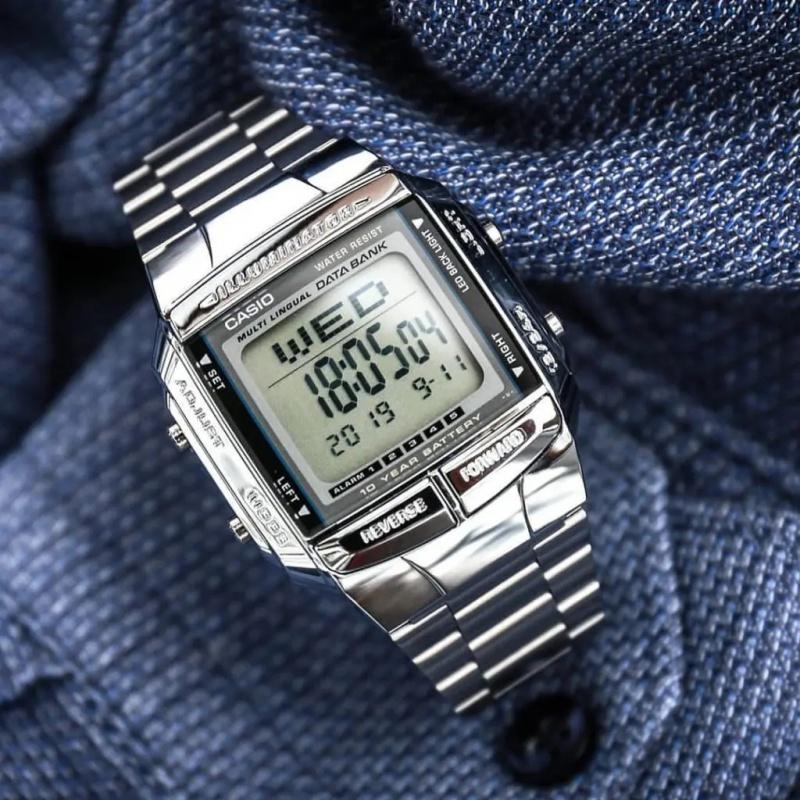 Casio YOUTH serie-metal lille firkant, retro gade lille sølvklump, vandtæt forretning, kvarts urværk, rustfrit stålrem, DB-360-1A