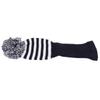 Knit Golf Head Covers Soft Woolen Yarn Knitting Golf Clubs Headcovers Sapphire Blue White Stripe