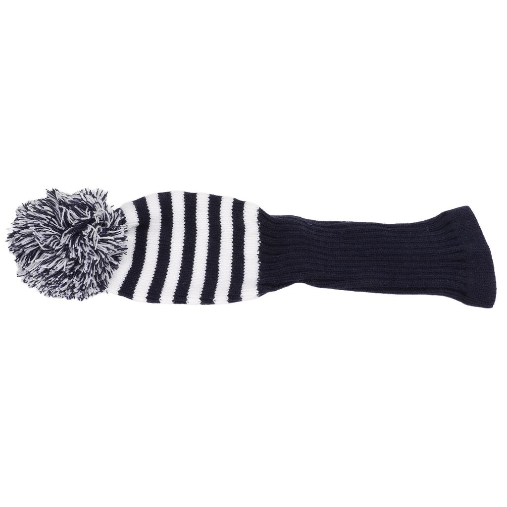 Knit Golf Head Covers Soft Woolen Yarn Knitting Golf Clubs Headcovers Sapphire Blue White Stripe