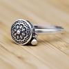 Retro Six-Word Mantra Ring Opening Simple Ethnic Style Old Faith Amulet Rotating Ring Women