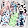 Cartoon Animals Cute For OPPO Reno 5 6 7 A96 A40 A58 Realme GT A74 A78 Neo2 A74 A78 Find X5 X3 X7 X8 Black Phone Case