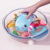 Baby Pull String Activity Plush Toy with Teether Rattle & Squeaker Crib Stroller Mobile Toys Fine Motor Skills Development Toys with Rich Accessories