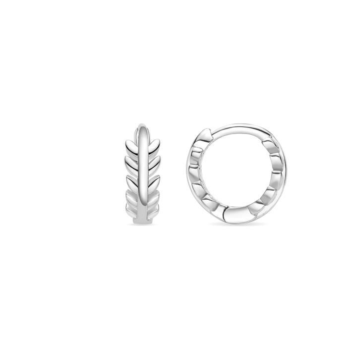 Luxenter Boucles d'oreilles Isbak, plaqué rhodium, finition en or jaune 18 carats