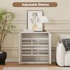 31 Sideboard Cabinet with Storage Fluted Accent Cabinet with Adjustable Shelves Modern Wood Credenza Cabinets with Pop-up Doors