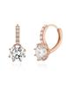 14K Snowflake Cubic One-Touch Earrings (Gold Filled) C24EGF159