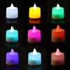 Lights Led Fake Candle Light Christmas Colored Decorative Candles 6Pcs Wedding Battery Powered Flameless Birthday Party Tea Cup