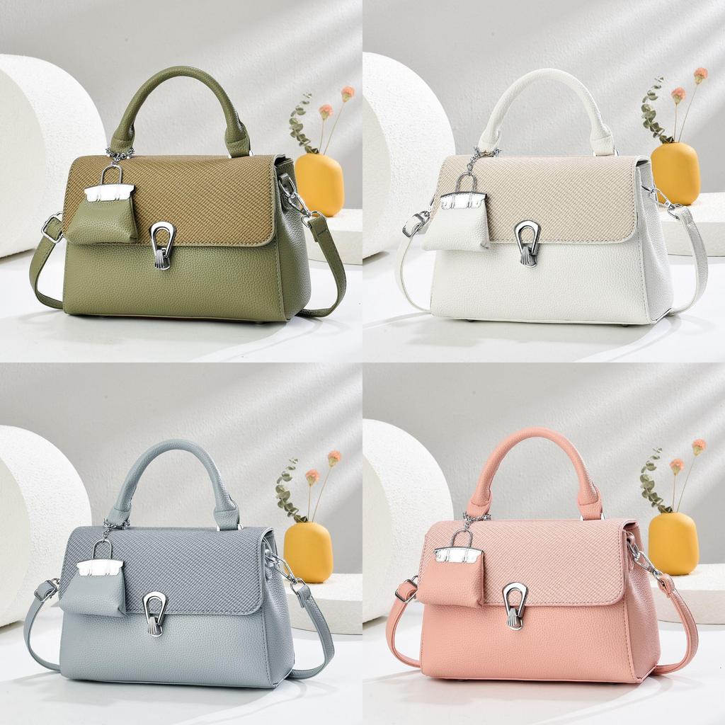 Street Style Solid Color Pu Tote Bag For Women With Quilted Pattern And Inner Zipper Pocket