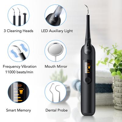Electric Sonic Dental Calculus Remover Whitener Scaler LED Display Tandrengöring Uppladdningsbart tandstensverktyg Whitening Tand Care