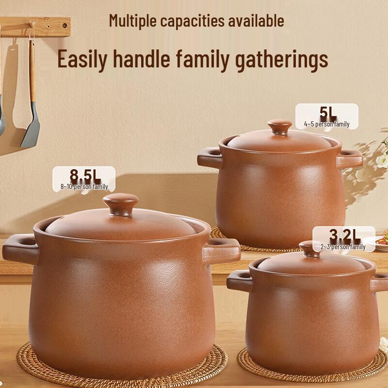 HuaMeiGuan Traditioneller Ton-Schmortopf