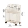 Rolling Book Cart Holder Trolley Sturdy Toys Handbag Organization Multifunctional for Kids Room Bathroom Office Bedroom Dorm