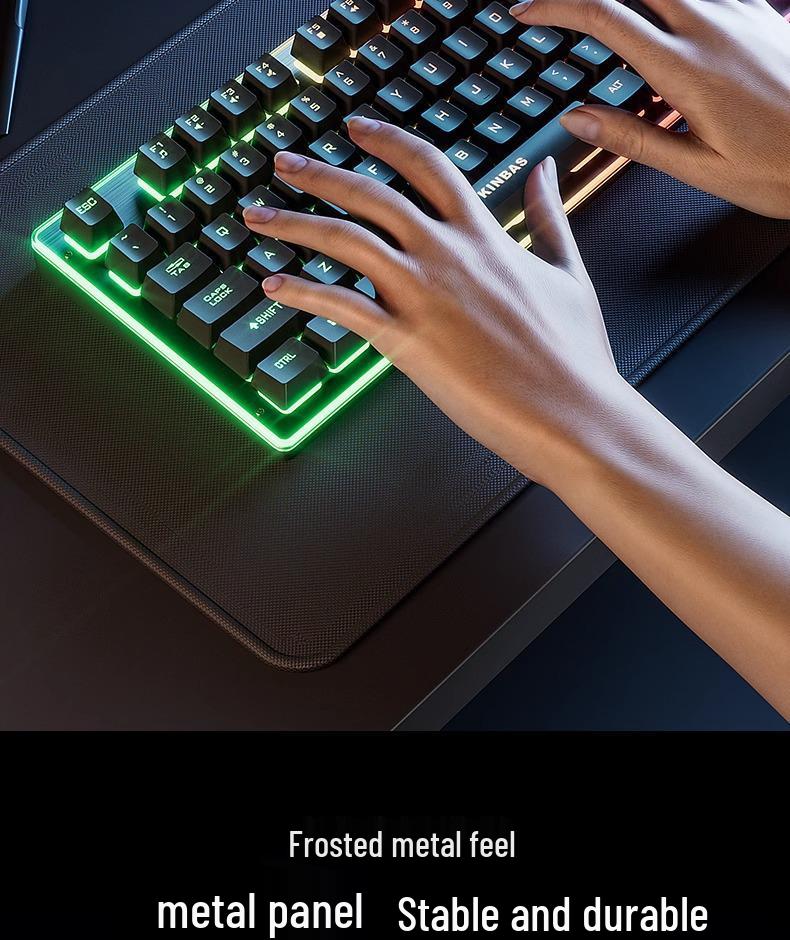 Wired Mechanical Feel Gaming Keyboard & Mouse Set – Silent, Universal for Desktop and E-sports