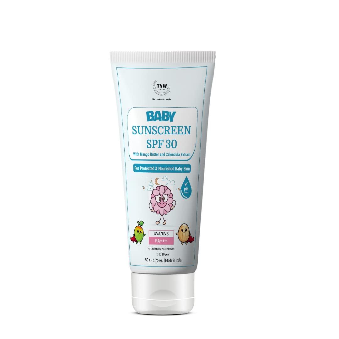 TNW-THE NATURAL WASH Tnw -The Natural Wash Baby Sunscreen For All Skin Type With Calendula Extracts And Mango Butter | Water Resistant | Sun Prot