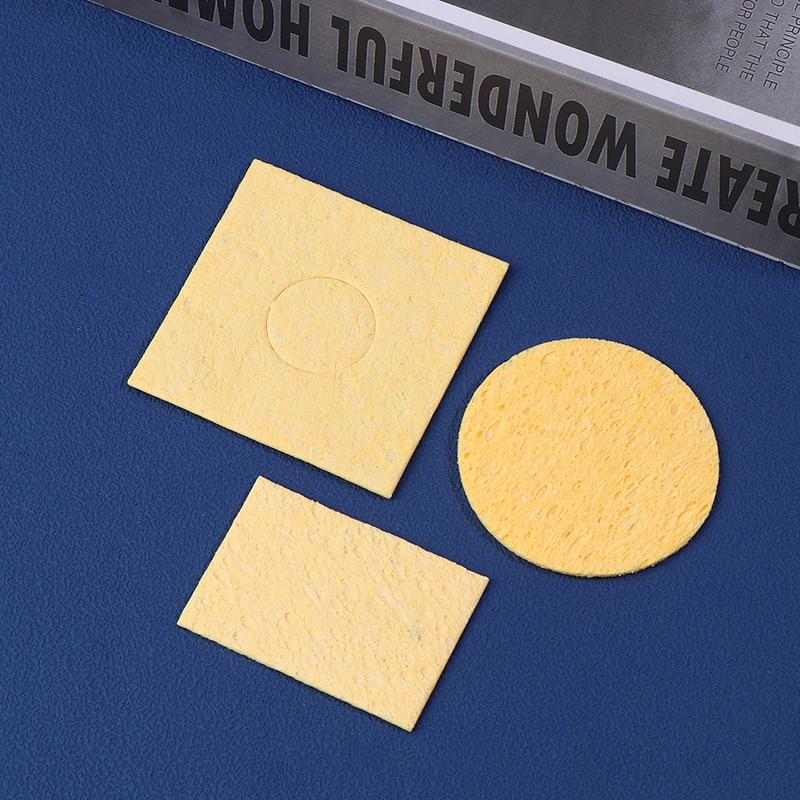 10Pcs Cleaning Sponge Cleaner For Electric Welding Soldering Iron Tip Cleaning Sponges Cleaner Pads Soldering Accessories
