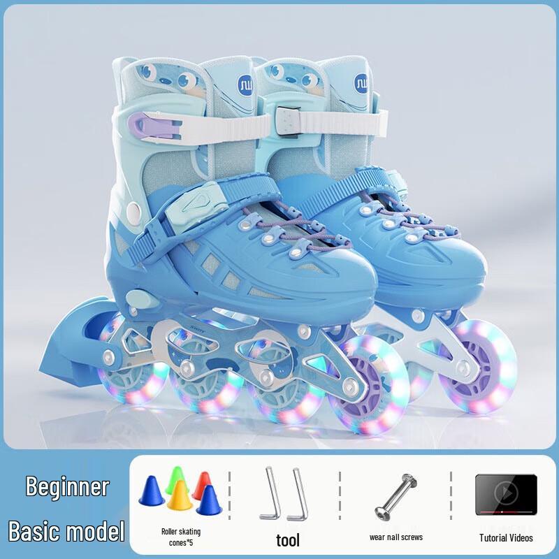 Yimai Adjustable Children s Roller Skates with Flashing Wheels